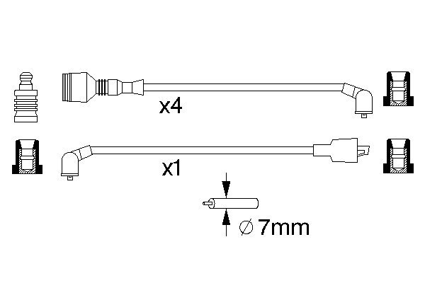 BOSCH 0 986 357 014 Zündleitungssatz