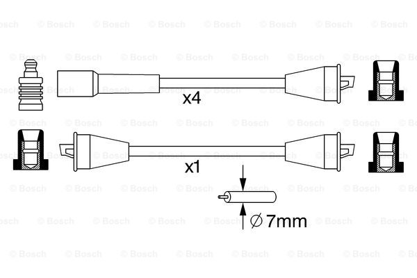 BOSCH 0 986 357 049 Kit cavi accensione