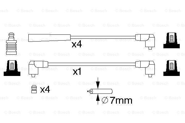 BOSCH 0 986 357 068 Kit cavi accensione