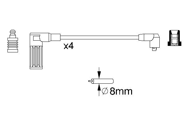 BOSCH 0 986 357 096 Zündleitungssatz