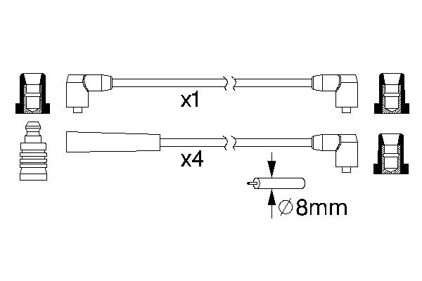 BOSCH 0 986 357 116 Zündleitungssatz