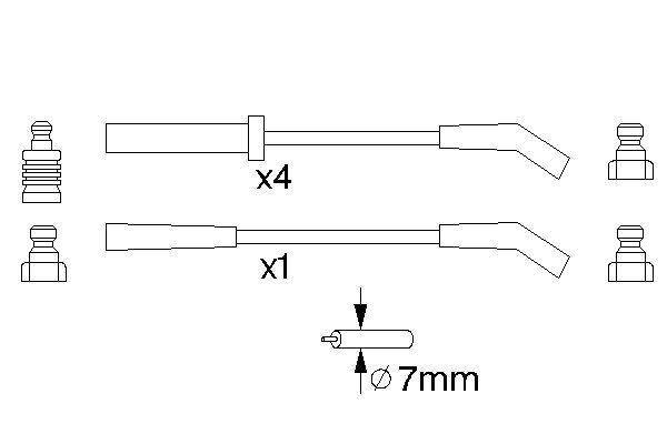 BOSCH 0 986 357 123 Zündleitungssatz