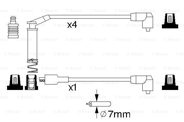 BOSCH 0 986 357 127 Kit cavi accensione-Kit cavi accensione-Ricambi Euro