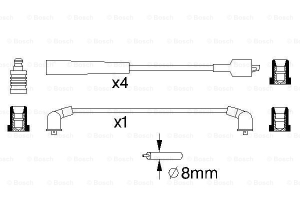 BOSCH 0 986 357 129 Kit cavi accensione