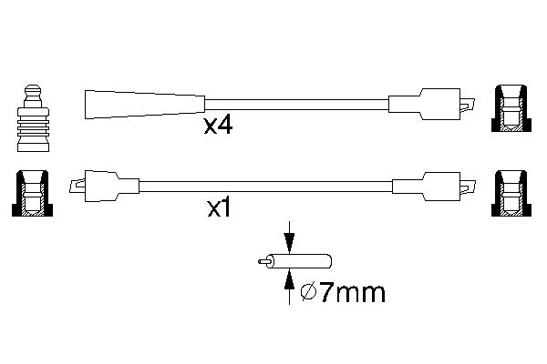 BOSCH 0 986 357 133 Zündleitungssatz