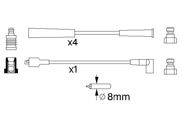 BOSCH 0 986 357 140 Zündleitungssatz