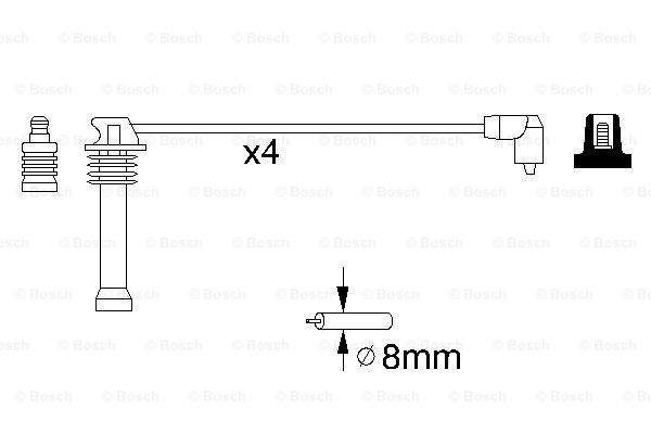 BOSCH 0 986 357 141 Kit cavi accensione-Kit cavi accensione-Ricambi Euro