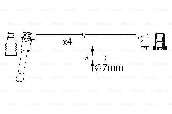 BOSCH 0 986 357 149 Kit cavi accensione-Kit cavi accensione-Ricambi Euro