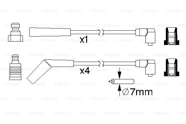 BOSCH 0 986 357 153 Kit cavi accensione-Kit cavi accensione-Ricambi Euro