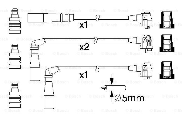 BOSCH 0 986 357 171 Kit cavi accensione-Kit cavi accensione-Ricambi Euro