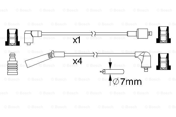 BOSCH 0 986 357 185 Kit cavi accensione-Kit cavi accensione-Ricambi Euro