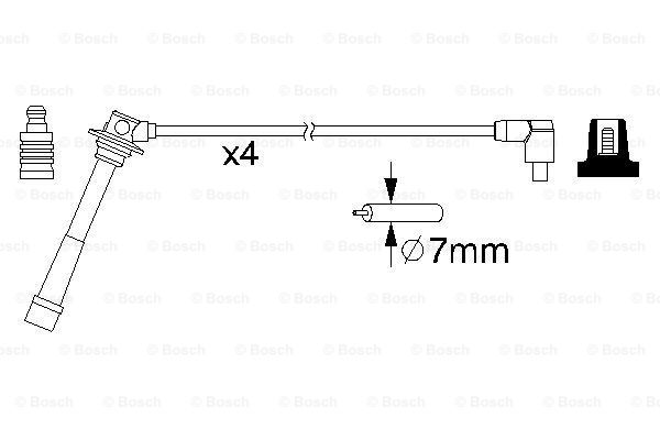 BOSCH 0 986 357 198 Kit cavi accensione-Kit cavi accensione-Ricambi Euro