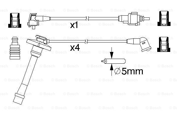 BOSCH 0 986 357 202 Kit cavi accensione-Kit cavi accensione-Ricambi Euro