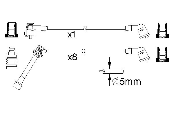 BOSCH 0 986 357 204 Zündleitungssatz