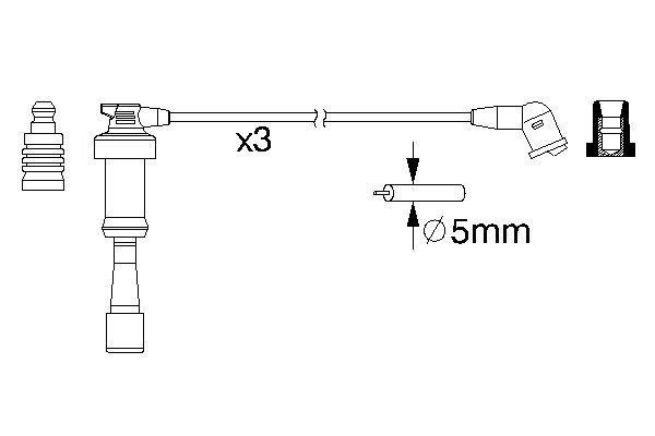 BOSCH 0 986 357 207 Zündleitungssatz