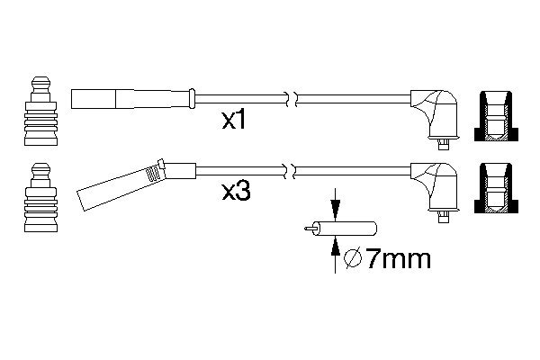 BOSCH 0 986 357 215 Zündleitungssatz