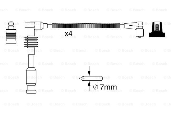 BOSCH 0 986 357 234 Kit cavi accensione-Kit cavi accensione-Ricambi Euro