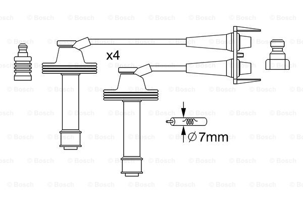 BOSCH 0 986 357 238 Kit cavi accensione-Kit cavi accensione-Ricambi Euro