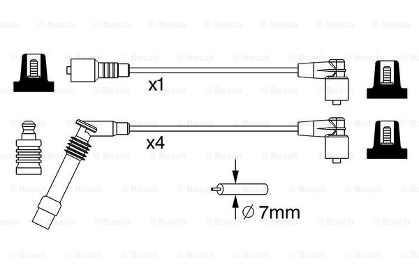 BOSCH 0 986 357 247 Kit cavi accensione-Kit cavi accensione-Ricambi Euro