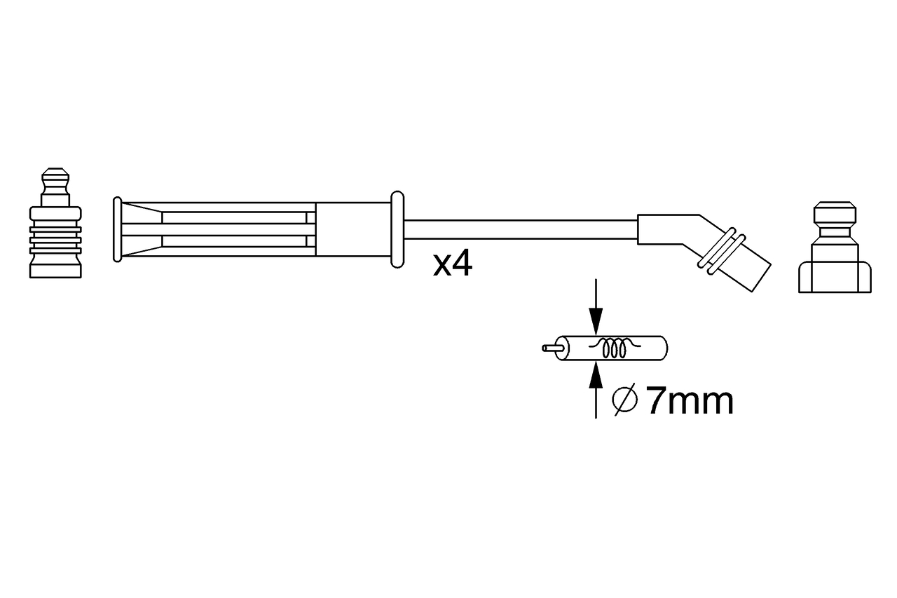BOSCH 0 986 357 252 Zündleitungssatz