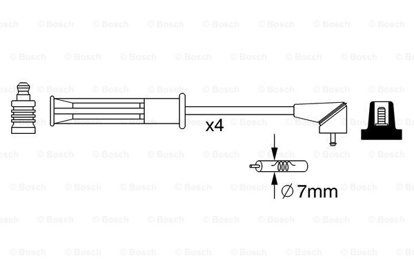 BOSCH 0 986 357 256 Kit cavi accensione-Kit cavi accensione-Ricambi Euro