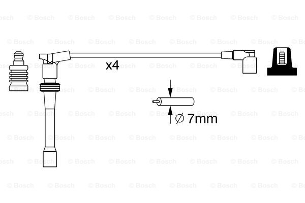 BOSCH 0 986 357 260 Kit cavi accensione-Kit cavi accensione-Ricambi Euro