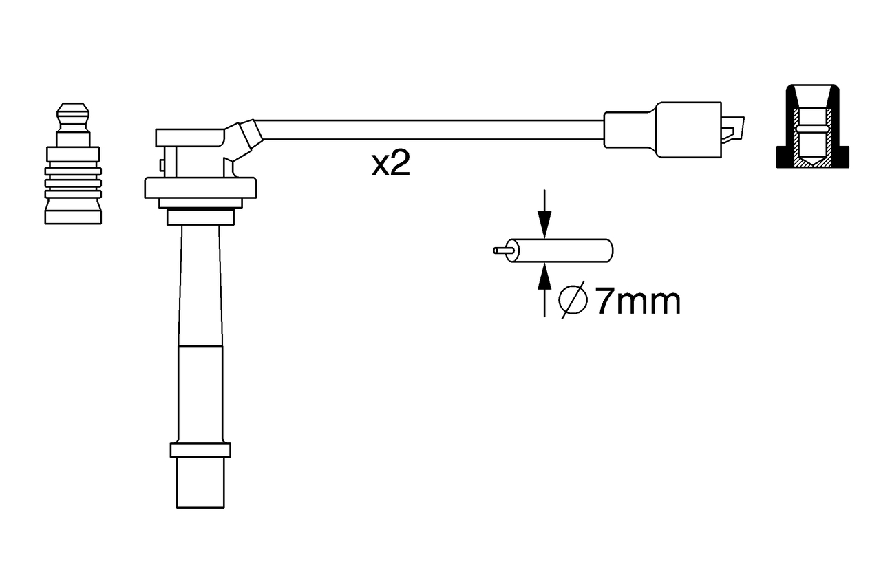 BOSCH 0 986 357 263 Zündleitungssatz