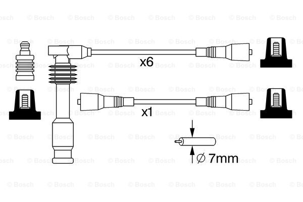 BOSCH 0 986 357 276 Kit cavi accensione-Kit cavi accensione-Ricambi Euro