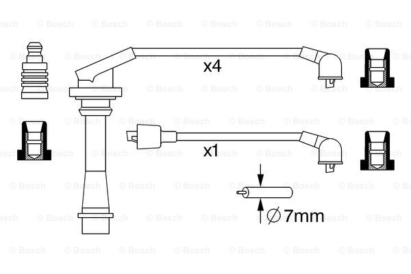 BOSCH 0 986 357 277 Kit cavi accensione