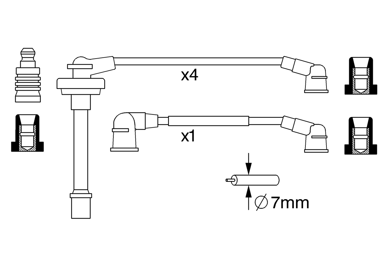 BOSCH 0 986 357 282 Zündleitungssatz