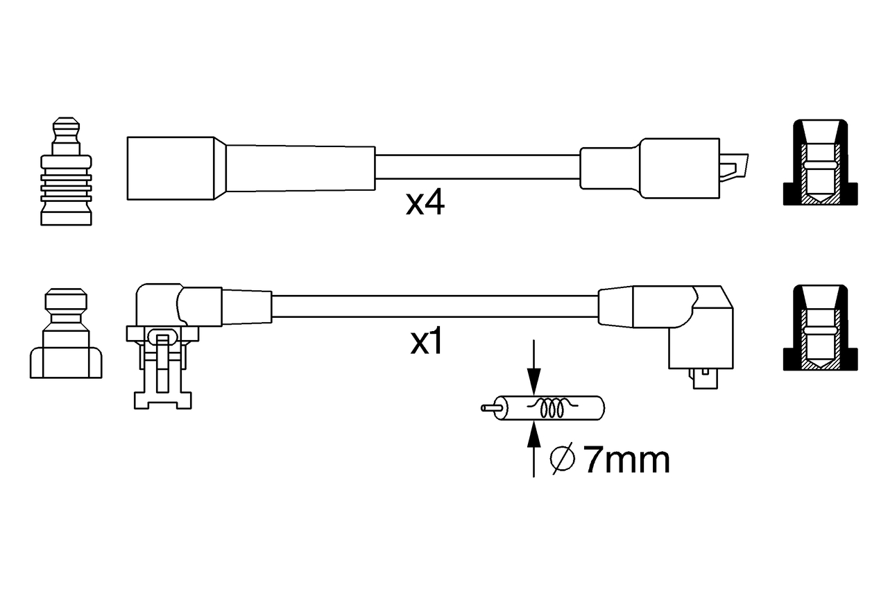 BOSCH 0 986 357 283 Zündleitungssatz
