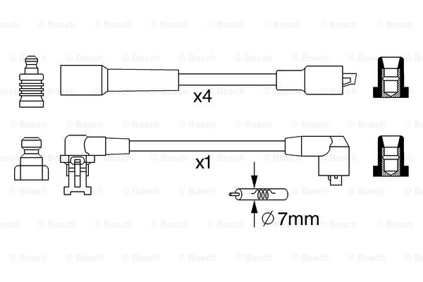 BOSCH 0 986 357 283 Kit cavi accensione-Kit cavi accensione-Ricambi Euro