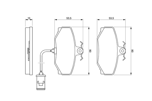BOSCH 0 986 424 019 Bremsbelagsatz, Scheibenbremse
