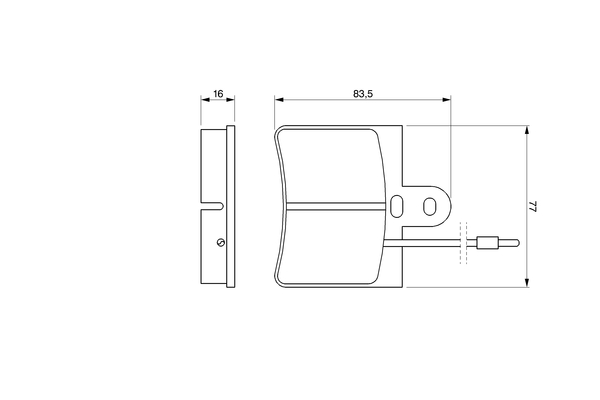BOSCH 0 986 424 025 Bremsbelagsatz, Scheibenbremse