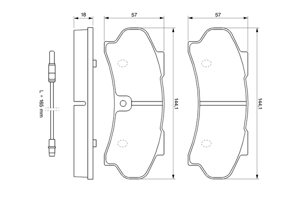 BOSCH 0 986 424 046 Bremsbelagsatz, Scheibenbremse