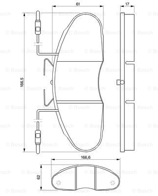 BOSCH 0 986 424 080 Kit pastiglie freno, Freno a disco-Kit pastiglie freno, Freno a disco-Ricambi Euro