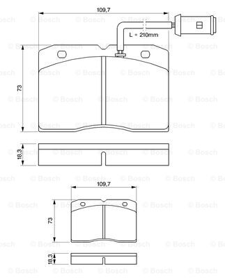 BOSCH 0 986 424 144 Kit pastiglie freno, Freno a disco