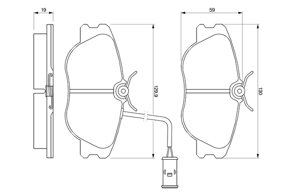BOSCH 0 986 424 167 Bremsbelagsatz, Scheibenbremse