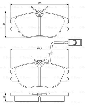 BOSCH 0 986 424 167 Kit pastiglie freno, Freno a disco-Kit pastiglie freno, Freno a disco-Ricambi Euro