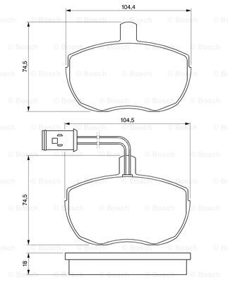 BOSCH 0 986 424 172 Kit pastiglie freno, Freno a disco-Kit pastiglie freno, Freno a disco-Ricambi Euro