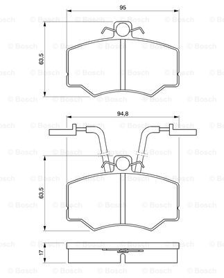 BOSCH 0 986 424 184 Kit pastiglie freno, Freno a disco