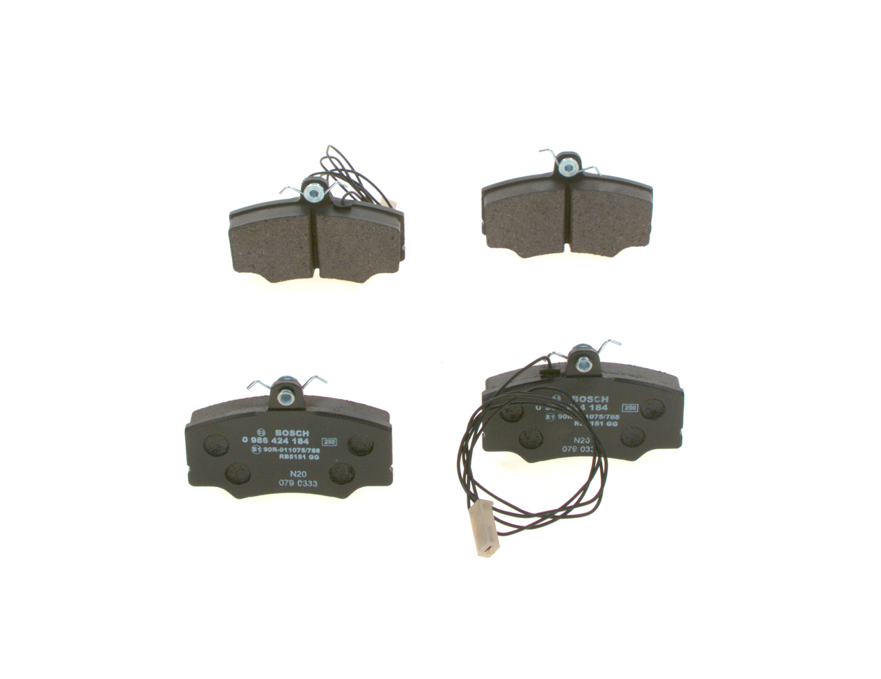 BOSCH 0 986 424 184 Bremsbelagsatz, Scheibenbremse