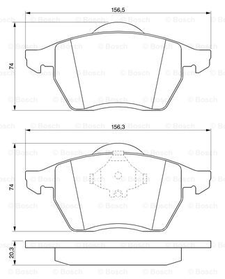 BOSCH 0 986 494 003 Kit pastiglie freno, Freno a disco-Kit pastiglie freno, Freno a disco-Ricambi Euro