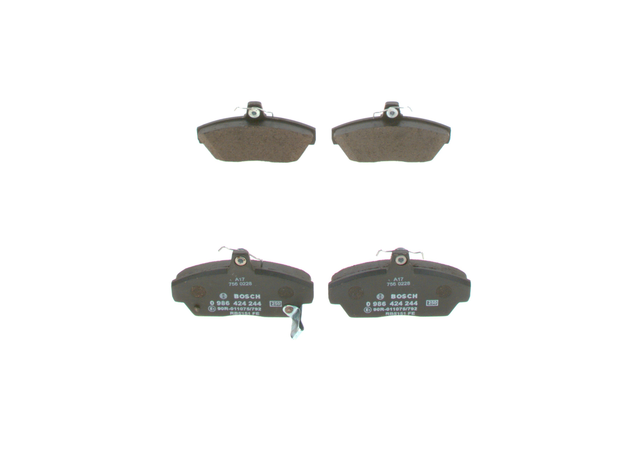 BOSCH 0 986 424 244 Bremsbelagsatz, Scheibenbremse