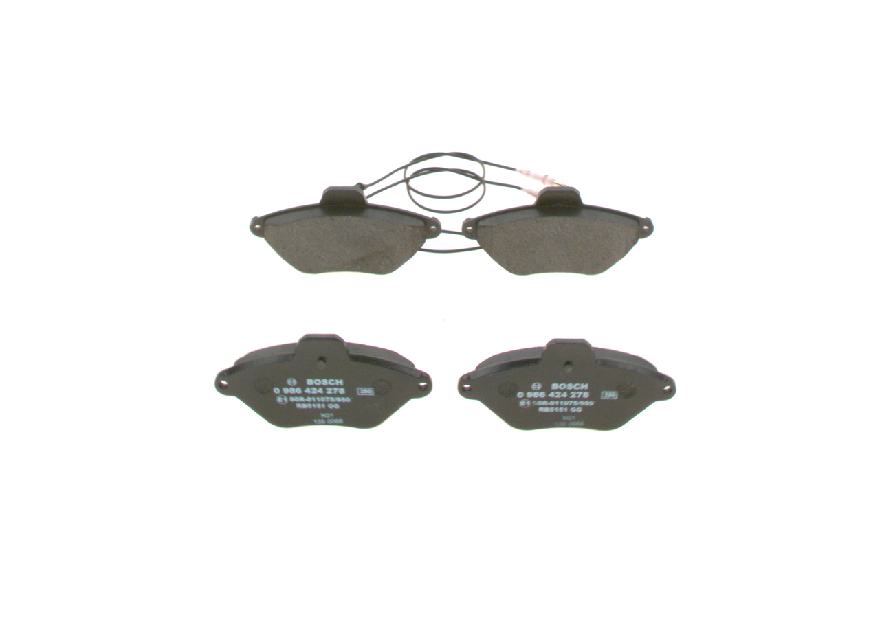 BOSCH 0 986 424 278 Bremsbelagsatz, Scheibenbremse
