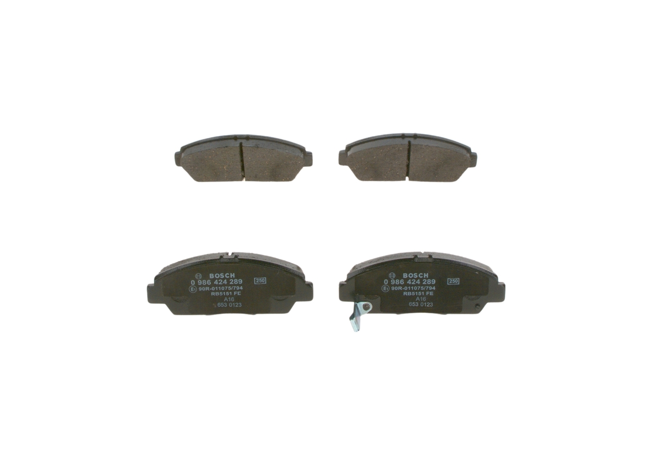 BOSCH 0 986 424 289 Bremsbelagsatz, Scheibenbremse