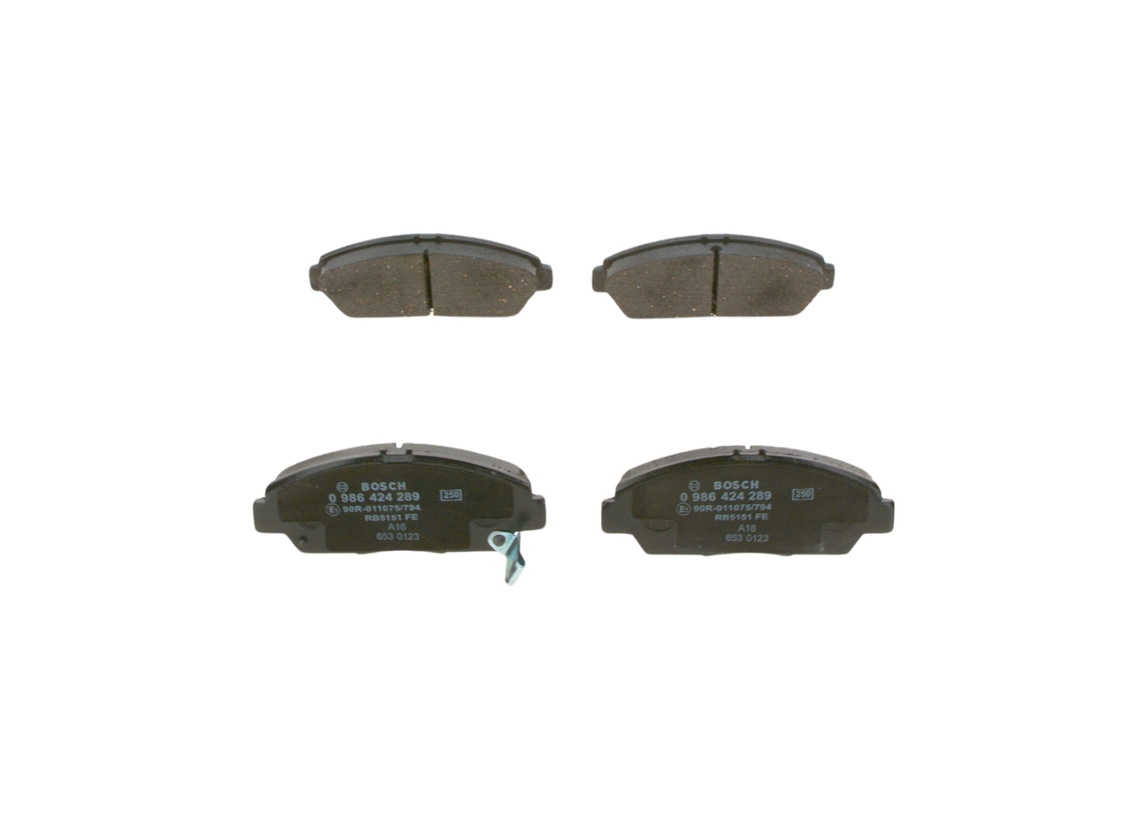 BOSCH 0 986 424 289 Bremsbelagsatz, Scheibenbremse
