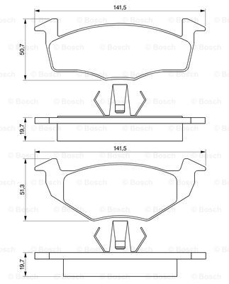 BOSCH 0 986 424 347 Kit pastiglie freno, Freno a disco-Kit pastiglie freno, Freno a disco-Ricambi Euro