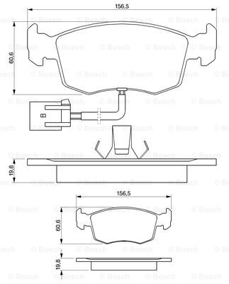 BOSCH 0 986 424 352 Kit pastiglie freno, Freno a disco-Kit pastiglie freno, Freno a disco-Ricambi Euro