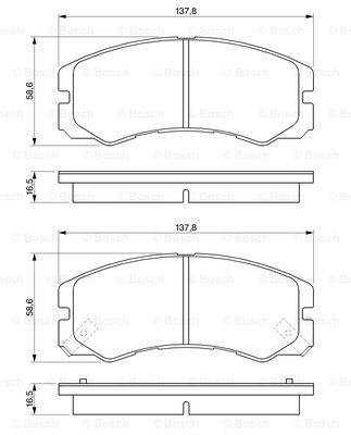 BOSCH 0 986 424 366 Kit pastiglie freno, Freno a disco